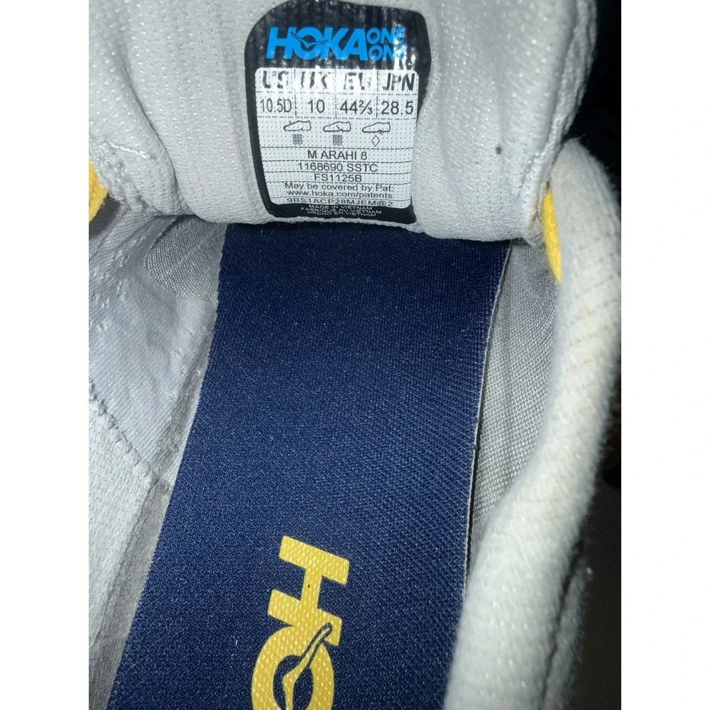 Hoka One One Arahi 8 Men's Size 10.5 D (Medium) Running Shoes Light Gray